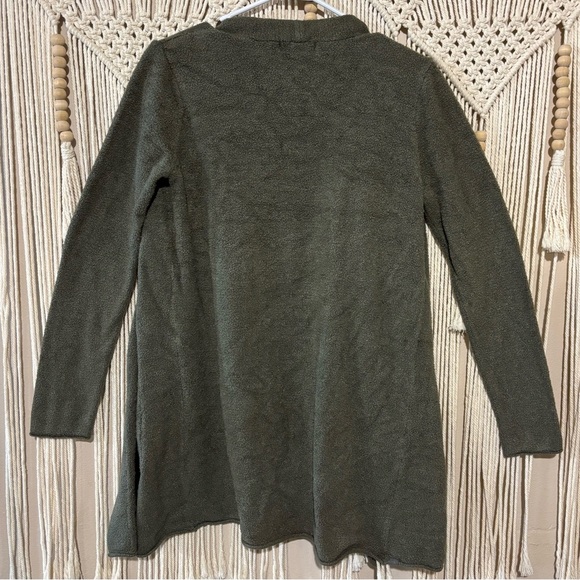 Barefoot Dreams Green Cardigan Sweater Soft Knit Open Front - Picture 2 of 5